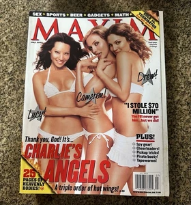 Maxim Magazine - July 2003 - Cameron Diaz, Drew Barrymore, and Lucy Liu Angels - Picture 1 of 2