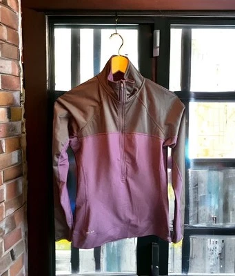 Nike Pro Dri Fit Correr 1/2 Cremallera Mujer’s Chaqueta Púrpura Forrada de Vellón Mediana Foto 1 de 4