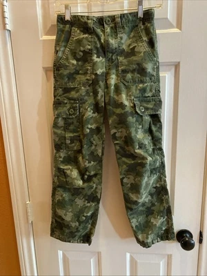Cherokee Cargo Camo Pants Juniors Sz.12 Cotton 6 Pockets Green Camo EUC H -1 - Image 1 of 4