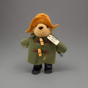Harrods Paddington Bear Plush Toy With Green Coat/ black Rain Boots  w/tag RARE - Picture 1 of 9