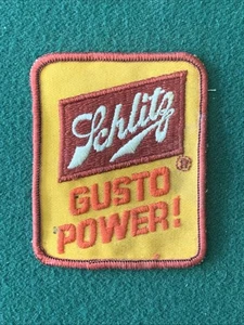 Vintage SCHLITZ Gusto Power Patch - Beer Brewery Advertising - Picture 1 of 6