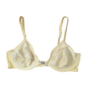 Vassarette Womens Light Yellow Full Coverage Underwire Bra Size 36B Retro - Picture 1 of 6