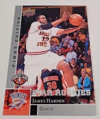 2009-10 Upper Deck primera edición #188 James Harden radiocontrol Oklahoma City Thunder Foto 1 de 2
