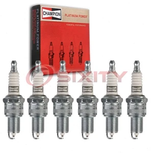 6 pc Champion Platinum Spark Plugs for 1975-1976 Mercury Bobcat 2.8L V6 jo - Picture 1 of 5
