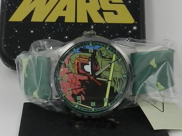 Fossil Unisex Special Edition Star Wars Boba Fett Three-Hand Green Silicone Watc