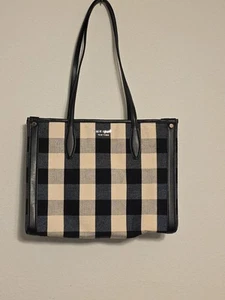 Kate Spade Market Gingham Medium Tote Purse Handbag See Description - Picture 1 of 10