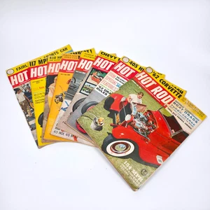 1962 Hot Rod Magazines Lot of 8 Issues Chevy Corvette Ford Pontiac Drag Racing - Picture 1 of 9