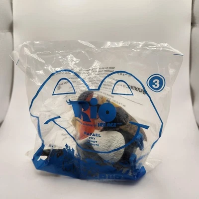 2011 McDonald's Rio Rafael Happy Meal Figure #3 Sealed New in Bag Movie Promo - Image 1 of 4