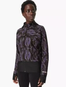 Sweaty Betty Fast Track Running Jacket XS Black Purple Gym Workout - Picture 1 of 8