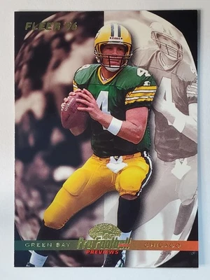 1996 Fleer #187 Brett Favre PFW ~ Green Bay Packers PRO FOOTBALL WEEKLY - Image 1 of 2
