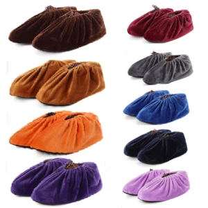 Flannel Shoes Covers Household Reusable Thick Non-slip Indoor Foot Cover 1 Pair - Picture 1 of 21