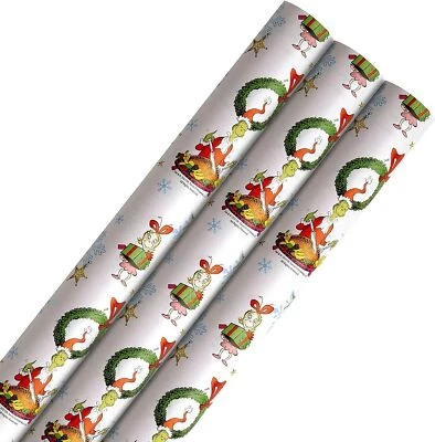 Hallmark OFFICIAL Dr Seuess The Grinch Christmas Wrapping Paper Rolls 4m Rolls - Image 1 of 4