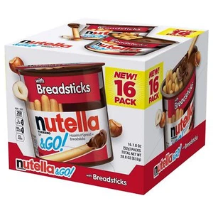 Nutella & Go Hazelnut Spread with Breadsticks 28.80 oz --16 Pack - 1.8 oz Each, - Picture 1 of 1
