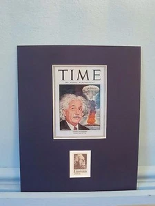 Portada de revista Albert Einstein on Time honrada por su propio sello - Imagen 1 de 1