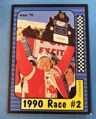 1991 MAXX RACE CARDS #171 1990 RACE #2 MARK MARTIN NASCAR - Image 1 of 2