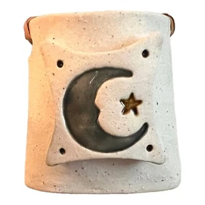 Estudio de Arte Cerámica Luna y Estrellas Luminaria Votivo Portavelas Firmado LOYA - Imagen 1 de 10