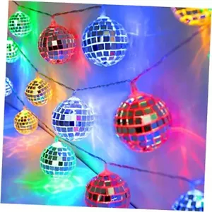  50 LED Disco Ball Mirror LED Party Light String Christmas Lanterns for  - Picture 1 of 7