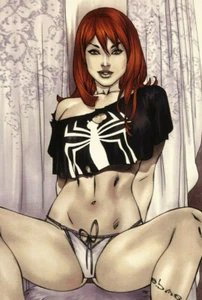 SPIDER-MAN GIRLFREIND MARY JANE POSTER 11X17"NMSHPPDFLAT SIGNED EBAS BASALDUA a - Picture 1 of 3