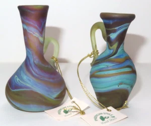 Mini 3.5" Hand Blown Phoenician Style Art Glass Pitcher / Vase NWT - Picture 1 of 18