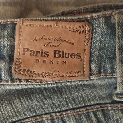 Pantalones de mezclilla para mujer Paris Blues azules talla 7 tiro bajo rectos. Foto 1 de 4