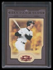 2008 Donruss Threads Diamond Kings Framed Red 40 Don Mattingly 91/100