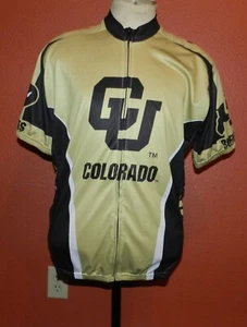 Men's Colorado Buffaloes Cycling Jersey Adrenaline Promotions 2XL Full Zipper - Picture 1 of 9