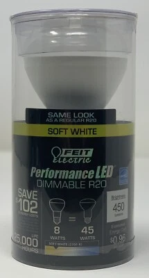 Feit 42500 Performance LED Dimmable R20 Bulb, 45 W, Soft White, - Image 1 of 4