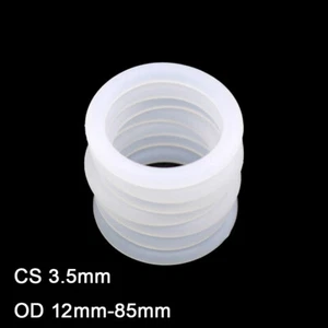 Silicon Rubber O Rings Seals Washer Food Grade OD 12mm-85mm Cross Section 3.5mm - Picture 1 of 6