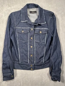 Giacca jeans denim classico 7 For All Mankind donna taglia M invecchiato - Foto 1 di 15