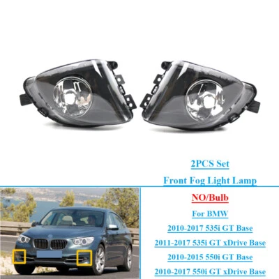 Fits For BMW 535i / 550i GT 2010-2017 2PCS Set Front Fog light Lamps NO/Bulbs Foto 1 de 4