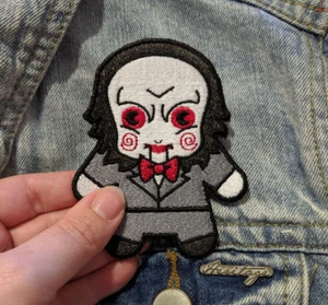 HANDMADE Horror Chibi - Jigsaw Iron On Patches MADE TO ORDER - Bild 1 von 2