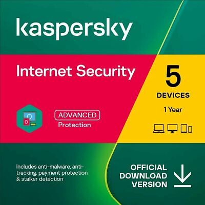 KASPERSKY INTERNET SECURITY 2022  5 PC DEVICE  MULTI DEVICE - Download • 14.99£