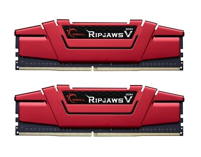 16GB G.Skill DDR4 PC4-24000 3000MHz Ripjaws V Red CL16 Dual kit 2x8GB 1.35V - Image 1 of 2