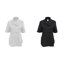 Dennys Womens/Ladies Short Sleeve Fitted Chef Jacket (BC3471)