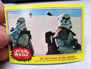 1977 Star Wars trading card yellow series #138 on the track of the droids - Picture 1 of 2