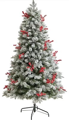  6ft. Snow Tipped Norwegian Fir Pre-Lit Artificial Christmas Tree with 200 LED  - Image 1 of 4