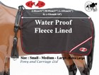 Zilco Carriage Driving Waterproof Fleece Lined Quarter Sheet Rug 4 Sizes