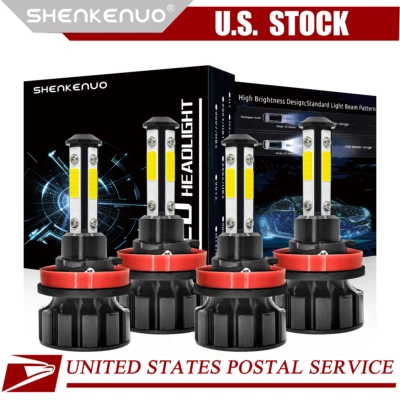 For Chevrolet Impala 2006-2013 4p LED Headlights High Low Beam Bulbs Combo - Image 1 of 4
