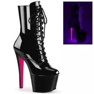 Pleaser 7" Heel 2 3/4" Pf Ankle Boot Side Zip Adult Women Shoes Boots Sky10 sz 5 - Picture 1 of 5