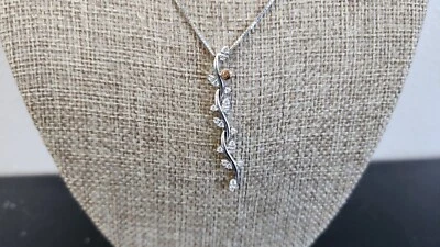 Damiani White And Rose Gold Diamond Vine Necklace - Image 1 of 4