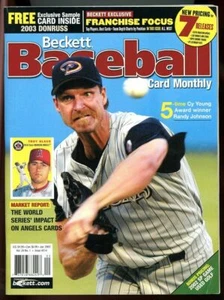 Beckett Baseball Card Monthly #214 January 2003 Cy Young Winner Randy Johnson VG - Picture 1 of 1