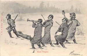 JUDAICA - Poland - Marsz Chopina i.e. Chopin's March - Jewish musicians followin - Picture 1 of 2
