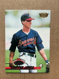 1993 Stadium Club Rare Members Only Baseball Card #638 CHIPPER JONES   Rookie - Picture 1 of 2