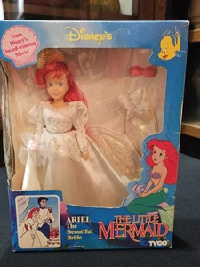 MIB VTG Disneys kleine Meerjungfrau Arielle die schöne Braut 9 Zoll Puppe 1991 Tyco - Bild 1 von 8