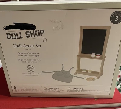 Pottery Barn Kids.Tienda de muñecas. conjunto muñeca artista. 8 piezas. Nuevo en caja. Foto 1 de 3