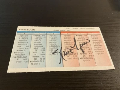 STRAT-O-MATIC 签名卡 Kevin Tapani 1990 双胞胎 — 第 1/2 张图片