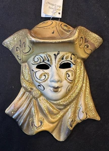 Original Hand Made & Painted La Maschera Del Galeone Venice Mask Made in Italy - Picture 1 of 7