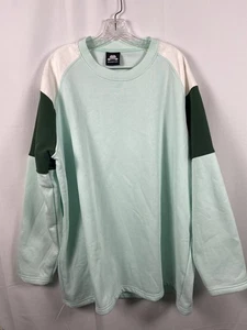 WINSTON men’s 2XL Mint Green White Dark GreenPullover Sweater Rugby Look Sleeve - Picture 1 of 18