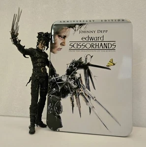 EDWARD SCISSORHANDS Action Figure (McFarlane) + 25th Anniversary Edition DVD Tin - Picture 1 of 17