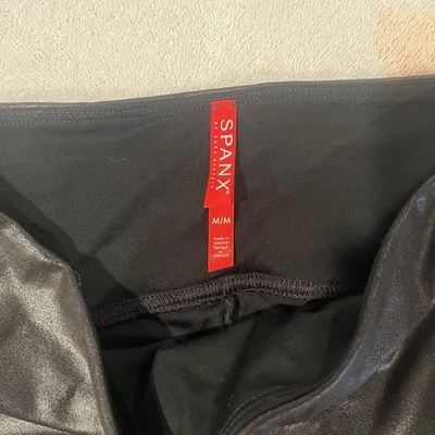 Blank Spanx Leggings Faux Leather Women's Size Medium Pull On - Image 1 of 4
